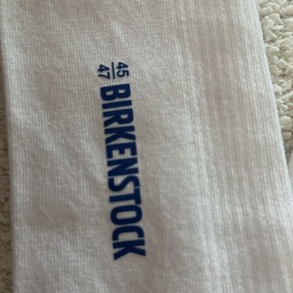 Birkenstock Men's High Socks Cotton Rib White, NWOT Open pack, size 11-13 45/47 - Picture 5 of 5